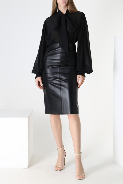 Юбка из натуральной кожи