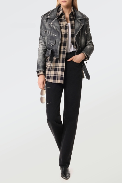 Женская косуха из натуральной кожи