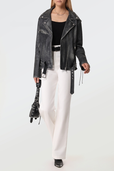 Женская косуха из натуральной кожи