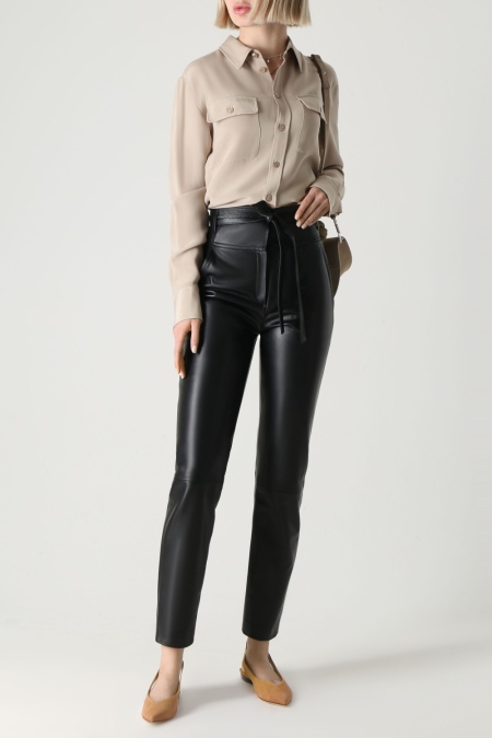 Женские брюки из натуральной кожи